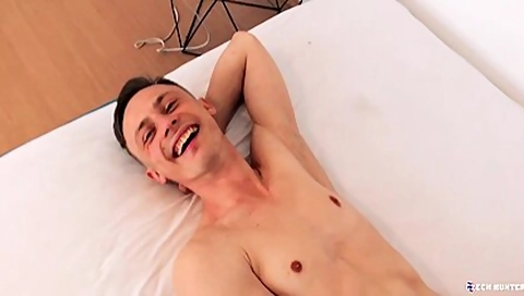 Bareback Czech Twink Handjob Indoors